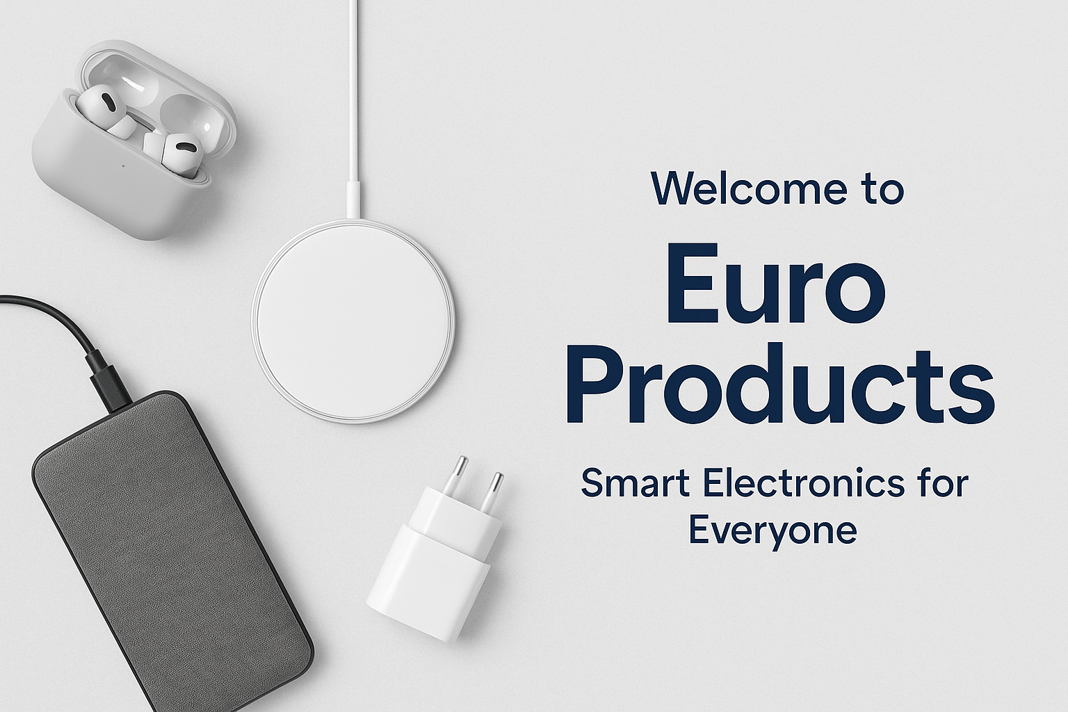 Wireless bank and , portabel power bank and USB cable - Euro Products